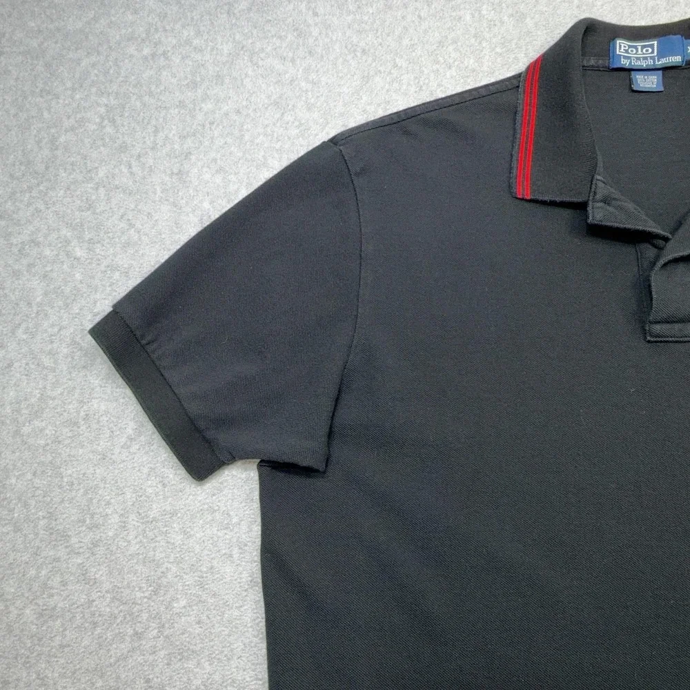 Ralph Lauren Polo Shirt Mens XL Black Crest Pocket Purveyors Fine Winter Apparel
